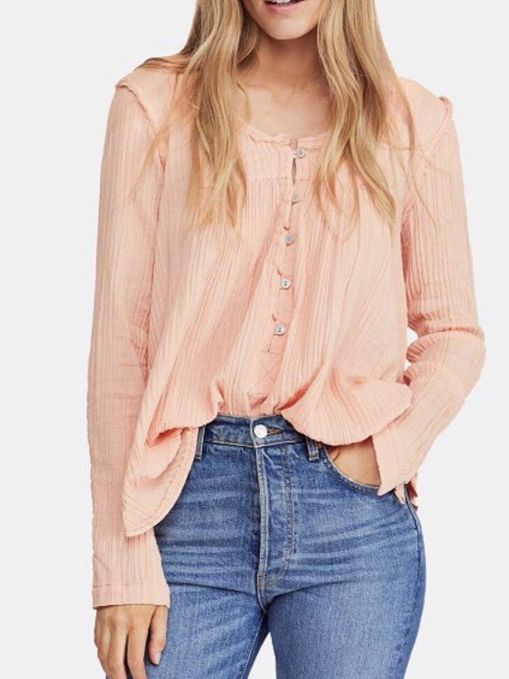 Free people Henley Blouse sz large